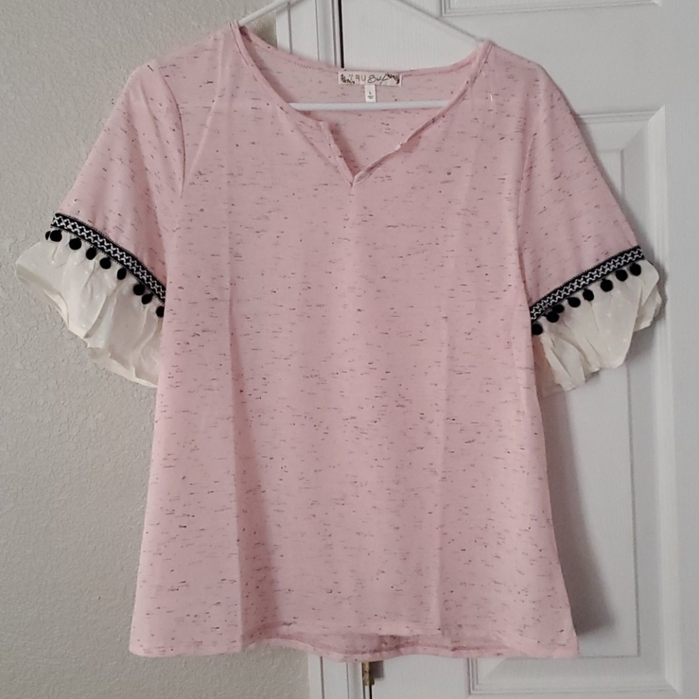 Ruffle Sleeve Tru Self Top